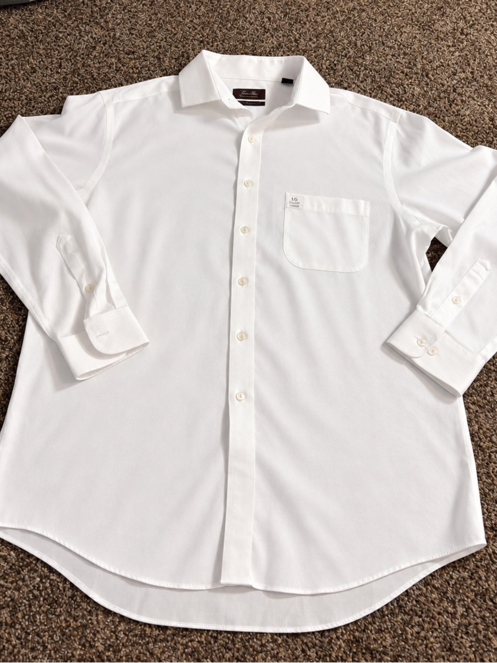 Tasso Elba White Men's Long-Sleeve Dress Shirt